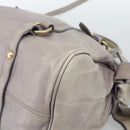 Miu Miu Ribbon Hand Bag Leather 2way Purple Gold Auth 186822V-10