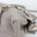 Miu Miu Ribbon Hand Bag Leather 2way Purple Gold Auth 186822V-17