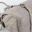 Miu Miu Ribbon Hand Bag Leather 2way Purple Gold Auth 186822V-18
