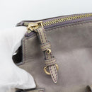Miu Miu Ribbon Hand Bag Leather 2way Purple Gold Auth 186822V-19