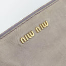 Miu Miu Ribbon Hand Bag Leather 2way Purple Gold Auth 186822V-20