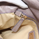 Miu Miu Ribbon Hand Bag Leather 2way Purple Gold Auth 186822V-24