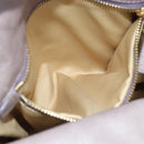 Miu Miu Ribbon Hand Bag Leather 2way Purple Gold Auth 186822V-25