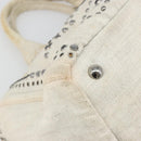 PRADA Canapa Hand Bag Canvas Gray Silver Auth 186823-16
