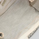 PRADA Canapa Hand Bag Canvas Gray Silver Auth 186823-10