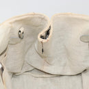 PRADA Canapa Hand Bag Canvas Gray Silver Auth 186823-21