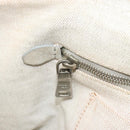 PRADA Canapa Hand Bag Canvas Gray Silver Auth 186823-22