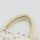 PRADA Canapa Hand Bag Canvas Gray Silver Auth 186823-14