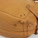 Chloe Paddington Shoulder Bag Leather Brown Gold Silver Auth 186824M-16