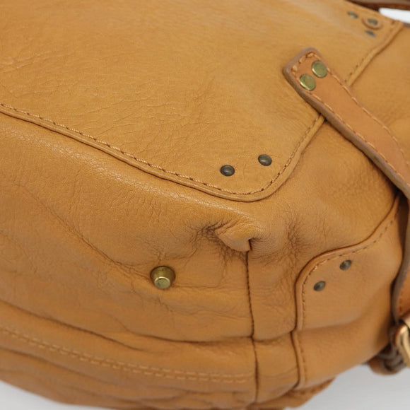 Chloe Paddington Shoulder Bag Leather Brown Gold Silver Auth 186824M