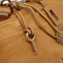Chloe Paddington Shoulder Bag Leather Brown Gold Silver Auth 186824M-9