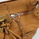 Chloe Paddington Shoulder Bag Leather Brown Gold Silver Auth 186824M-19