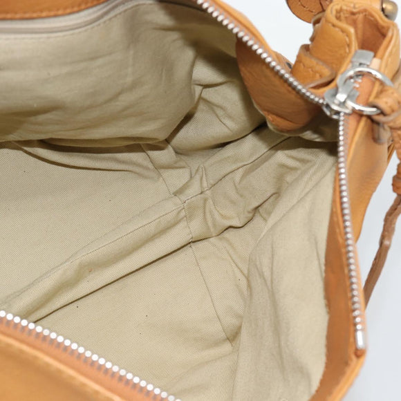 Chloe Paddington Shoulder Bag Leather Brown Gold Silver Auth 186824M