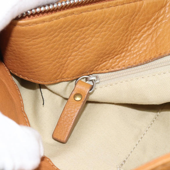 Chloe Paddington Shoulder Bag Leather Brown Gold Silver Auth 186824M