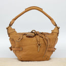 Chloe Paddington Shoulder Bag Leather Brown Gold Silver Auth 186824M-12