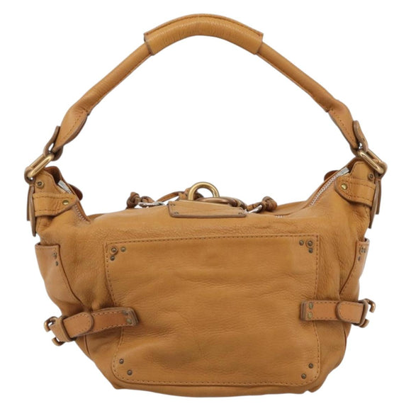 Chloe Paddington Shoulder Bag Leather Brown Gold Silver Auth 186824M