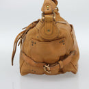 Chloe Paddington Shoulder Bag Leather Brown Gold Silver Auth 186824M-4