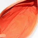 Salvatore Ferragamo Gancini Shoulder Bag Canvas Orange Gold Auth 186826-11