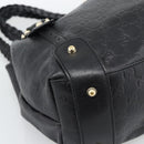 GUCCI GG Canvas Guccissima Tote Bag Leather Black Gold 137621 Auth 186827V-14