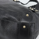 GUCCI GG Canvas Guccissima Tote Bag Leather Black Gold 137621 Auth 186827V-15