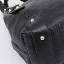 GUCCI GG Canvas Guccissima Tote Bag Leather Black Gold 137621 Auth 186827V-16