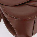 CELINE Backpack Leather Brown Gold Auth 186828-9