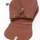 CELINE Backpack Leather Brown Gold Auth 186828-21