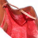 CELINE Backpack Leather Brown Gold Auth 186828-23