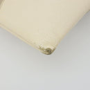PRADA Tote Bag Canvas Beige Silver Auth 186830-15