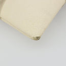 PRADA Tote Bag Canvas Beige Silver Auth 186830-17