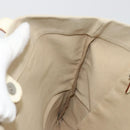 PRADA Tote Bag Canvas Beige Silver Auth 186830-20
