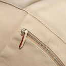 PRADA Tote Bag Canvas Beige Silver Auth 186830-21