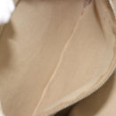 PRADA Tote Bag Canvas Beige Silver Auth 186830-22