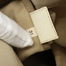 PRADA Tote Bag Canvas Beige Silver Auth 186830-12