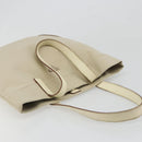 PRADA Tote Bag Canvas Beige Silver Auth 186830-6
