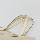 PRADA Tote Bag Canvas Beige Silver Auth 186830-14