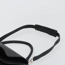 CELINE Trapeze Hand Bag Leather Suede Black Silver Auth 186832V-10