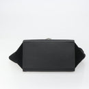 CELINE Trapeze Hand Bag Leather Suede Black Silver Auth 186832V-12