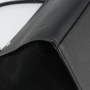 CELINE Trapeze Hand Bag Leather Suede Black Silver Auth 186832V-16