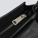 CELINE Trapeze Hand Bag Leather Suede Black Silver Auth 186832V-20