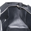 CELINE Trapeze Hand Bag Leather Suede Black Silver Auth 186832V-23