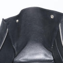 CELINE Trapeze Hand Bag Leather Suede Black Silver Auth 186832V-24