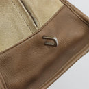 LOEWE Americana 28 Hand Bag Suede Beige Silver Auth 186833A-19