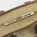LOEWE Americana 28 Hand Bag Suede Beige Silver Auth 186833A-20