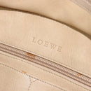 LOEWE Americana 28 Hand Bag Suede Beige Silver Auth 186833A-9