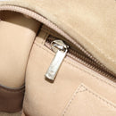 LOEWE Americana 28 Hand Bag Suede Beige Silver Auth 186833A-23