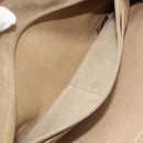 LOEWE Americana 28 Hand Bag Suede Beige Silver Auth 186833A-24
