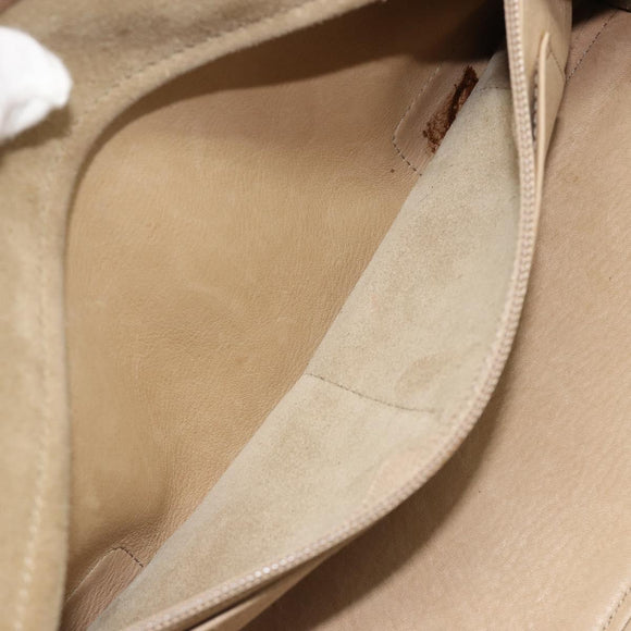 LOEWE Americana 28 Hand Bag Suede Beige Silver Auth 186833A