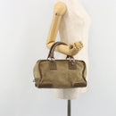 LOEWE Americana 28 Hand Bag Suede Beige Silver Auth 186833A-26