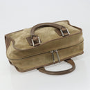 LOEWE Americana 28 Hand Bag Suede Beige Silver Auth 186833A-6